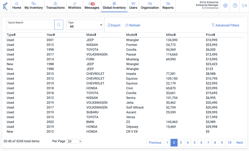 Dealer listings and feeds